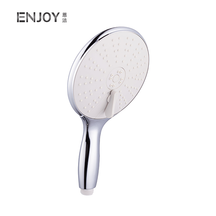 High Pressure Handheld Shower with Powerful Shower Spray against Low Pressure Water Supply Pipeline, Multi-functions, Bathroom Accessories w/Hose, Bracket, and Teflon Tape- Chrome