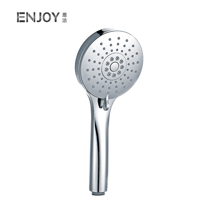 Handheld Shower with Single function, full Chrome faceplate, w/Hose, Bracket, and Teflon Tape- Chrome