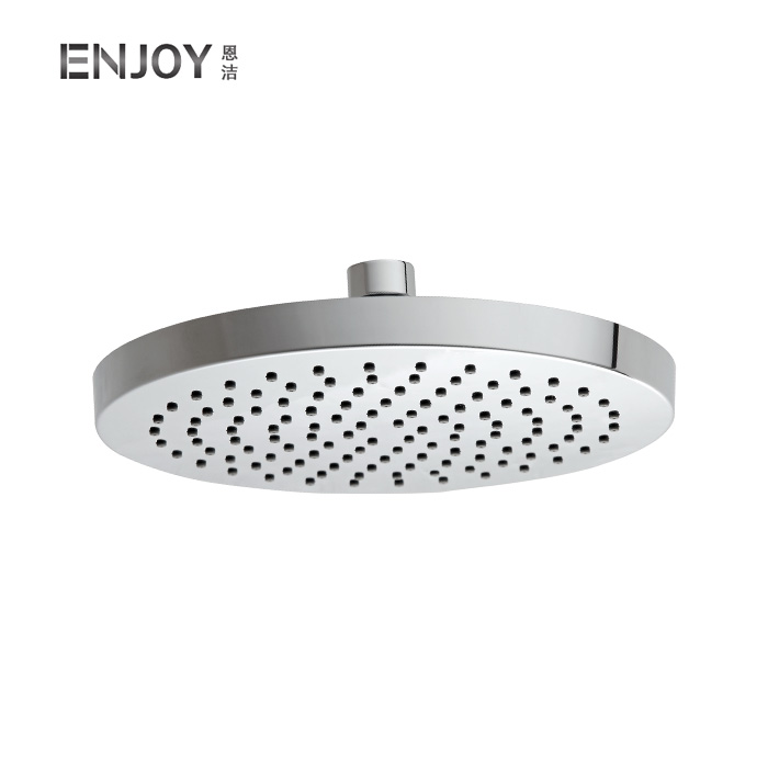 Modern Round 8-in High Pressure Rainfall Shower Head for Bathroom-Full Chrome finish