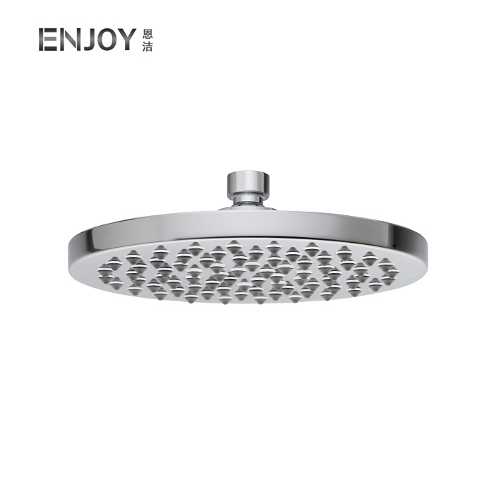 Modern Round 8-in High Pressure Rainfall Shower Head for Bathroom-Chrome finish