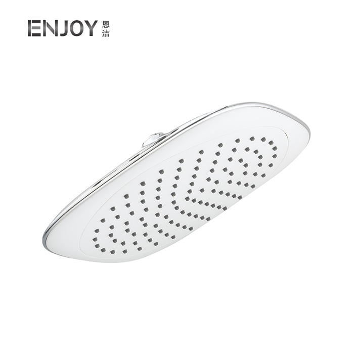 Modern 8-in High Pressure Rainfall Shower Head for Bathroom-with white faceplate
